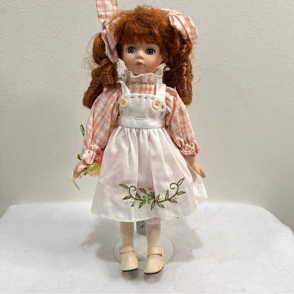 Classic Porcelain Doll with Red Hair - Picture 1 of 7
